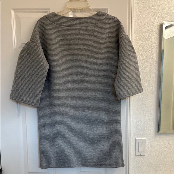 Gray Ribbed Knit Dress - Picture 5 of 5